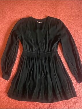 Calypso St. Barth Black Pleated-Trim Dress